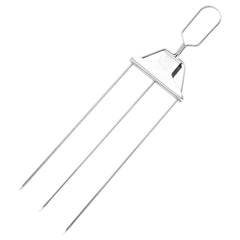 Semi automatic stainless steel barbecue fork