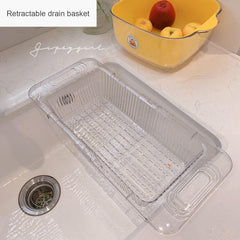 Adjustable drain basket